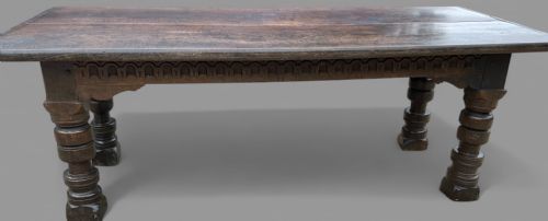 AN EARLY OAK REFECTORY TABLE C 1600 - ADDITIONAL PHOTO 9