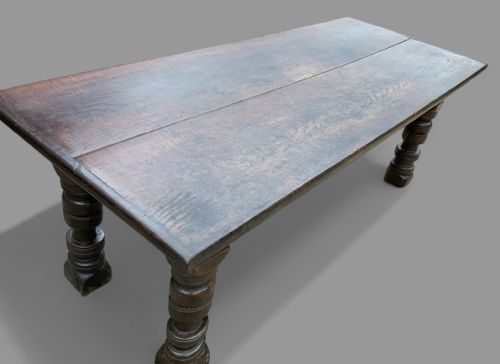 AN EARLY OAK REFECTORY TABLE C 1600 - ADDITIONAL PHOTO 10