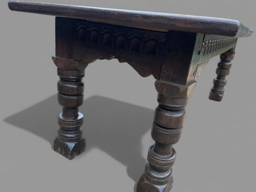 AN EARLY OAK REFECTORY TABLE C 1600 - ADDITIONAL PHOTO 11