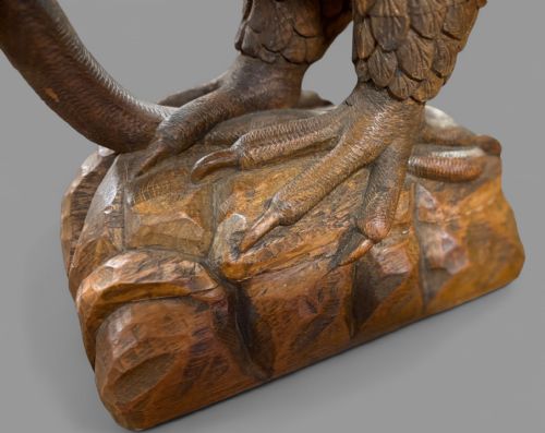 CARVED WOOD EAGLE WINGS OUTSTRETCHED 19TH CENTURY - ADDITIONAL PHOTO 6