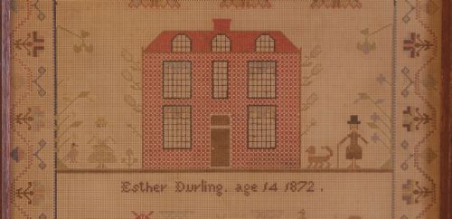 A NEEDLEWORK SAMPLER ESTHER DURLING AGED 14 1872 - ADDITIONAL PHOTO 2