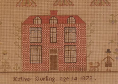 A NEEDLEWORK SAMPLER ESTHER DURLING AGED 14 1872 - ADDITIONAL PHOTO 4