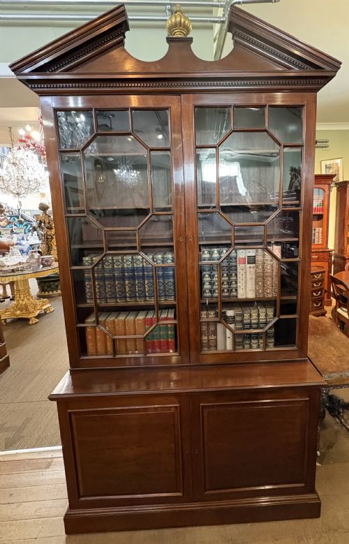 FINE GEORGIAN LIBRARY BOOKCASE MAHOGANY - ADDITIONAL PHOTO 12