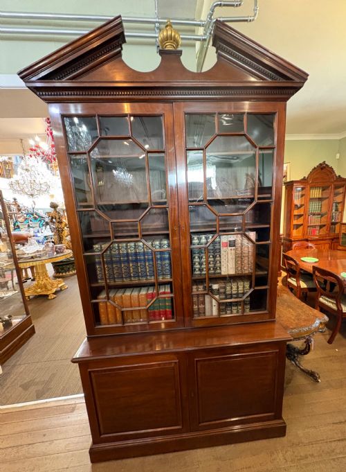 FINE GEORGIAN LIBRARY BOOKCASE MAHOGANY - ADDITIONAL PHOTO 13
