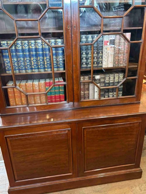 FINE GEORGIAN LIBRARY BOOKCASE MAHOGANY - ADDITIONAL PHOTO 5