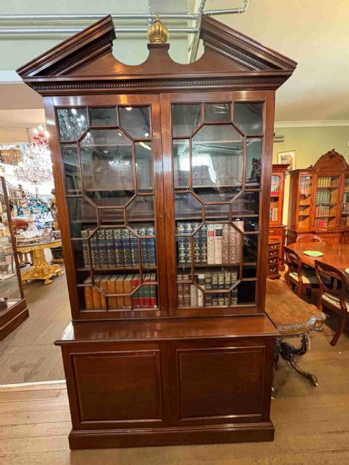 FINE GEORGIAN LIBRARY BOOKCASE MAHOGANY - ADDITIONAL PHOTO 16