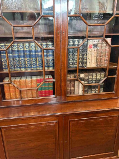 FINE GEORGIAN LIBRARY BOOKCASE MAHOGANY - ADDITIONAL PHOTO 8