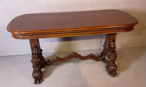 A VERY LARGE VICTORIAN METAMORPHIC DUMB WAITER IN MAHOGANY - ADDITIONAL PHOTO 3
