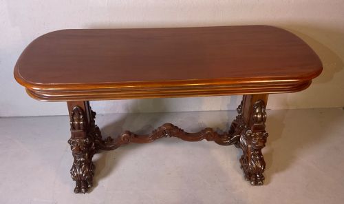A VERY LARGE VICTORIAN METAMORPHIC DUMB WAITER IN MAHOGANY - ADDITIONAL PHOTO 5