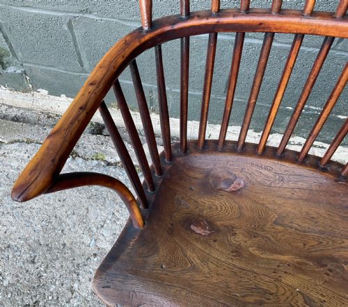 A RARE YEW WOOD WINDSOR CHAIR BY JOHN BRAND OF SLEAFORD - ADDITIONAL PHOTO 5