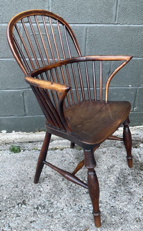 A RARE YEW WOOD WINDSOR CHAIR BY JOHN BRAND OF SLEAFORD - ADDITIONAL PHOTO 7