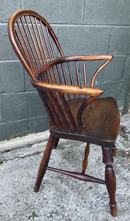 A RARE YEW WOOD WINDSOR CHAIR BY JOHN BRAND OF SLEAFORD - ADDITIONAL PHOTO 12