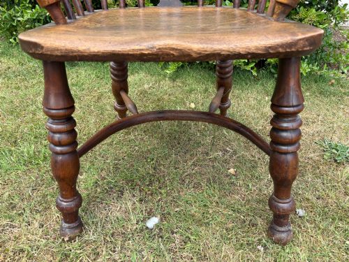 A YEW WOOD LOW BACK WINDSOR CHAIR GABBITASS WORKSOP MAKER - ADDITIONAL PHOTO 7