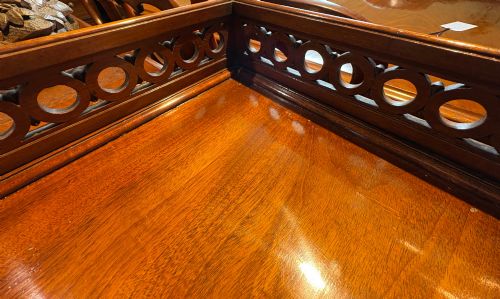 STUNNING QUALITY PEDESTAL DESK IN MAHOGANYPOSSIBLY GILLOWS - ADDITIONAL PHOTO 7