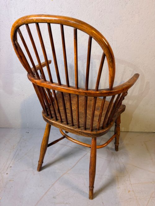 A FRUIT WOOD STICK BACK WINDSOR CHAIR C 1800 - ADDITIONAL PHOTO 3