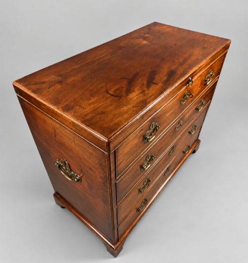 A Superb 18th Century Mahogany Campaign Dressing Chest