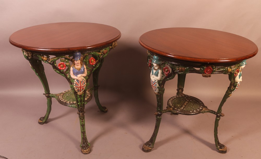One Cast Iron Pub TableSlavery Abolished Victorian
