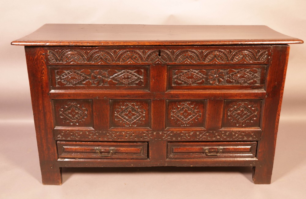Rare 17th century Oak Coffer