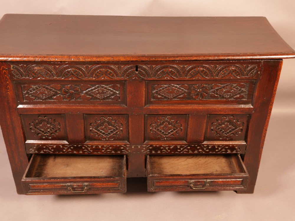Rare 17th century Oak Coffer View III