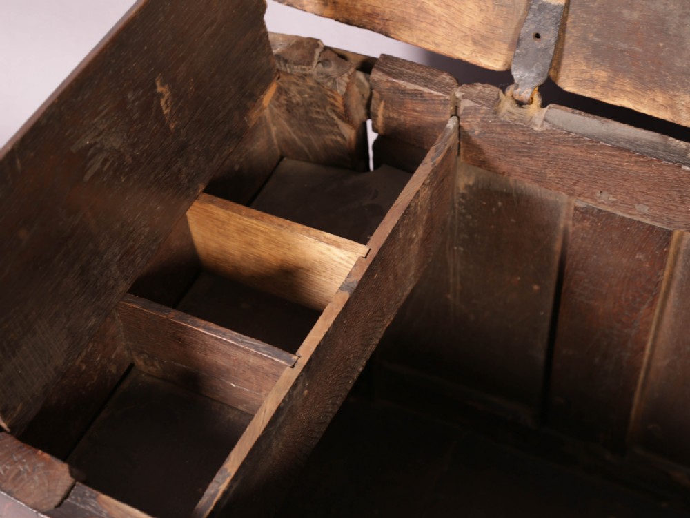 Rare 17th century Oak Coffer View VIII