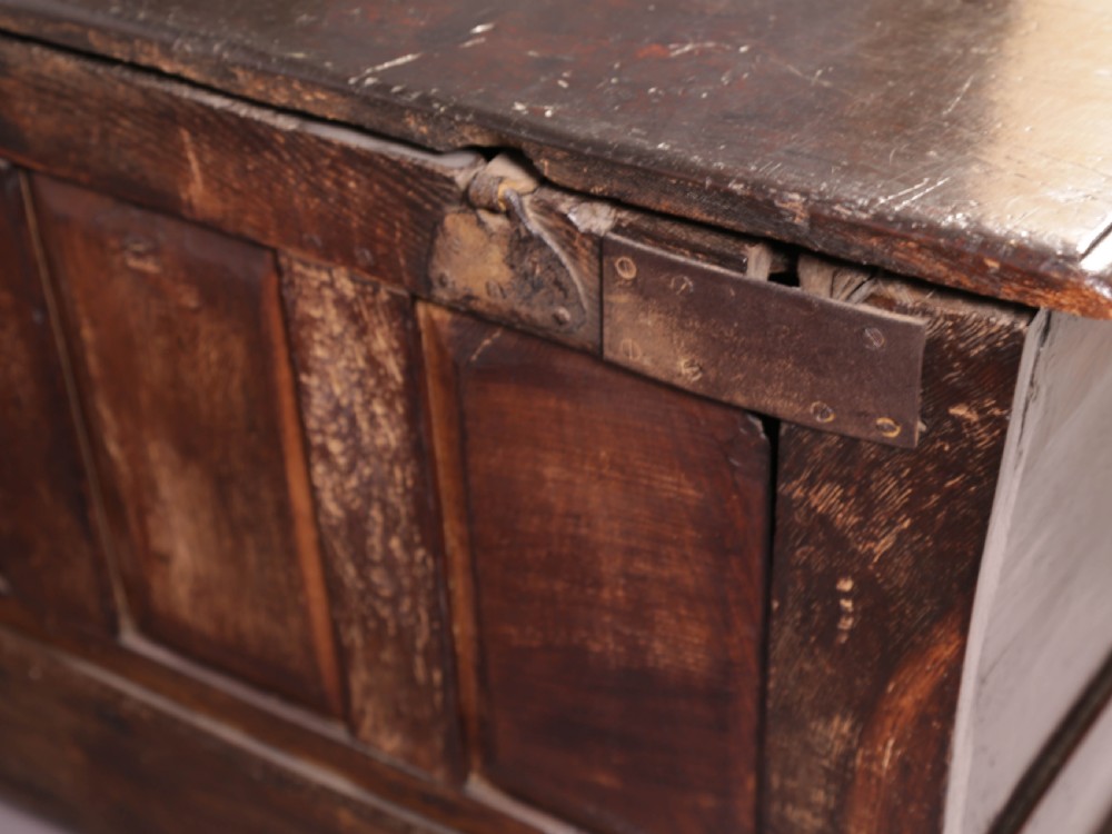Rare 17th century Oak Coffer View XI