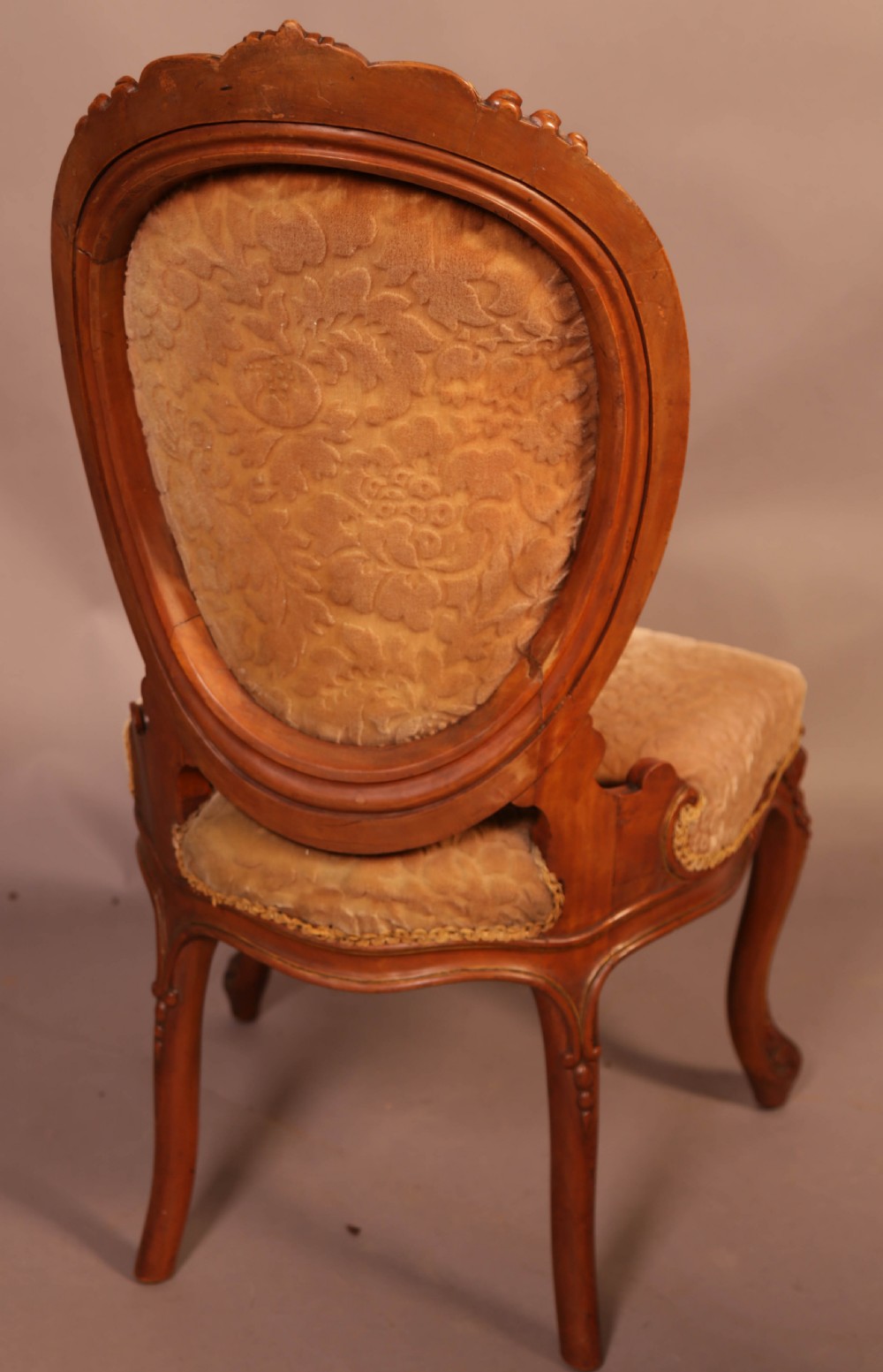 Superb set of High Victorian Walnut Chairs with Gold highlights View VI
