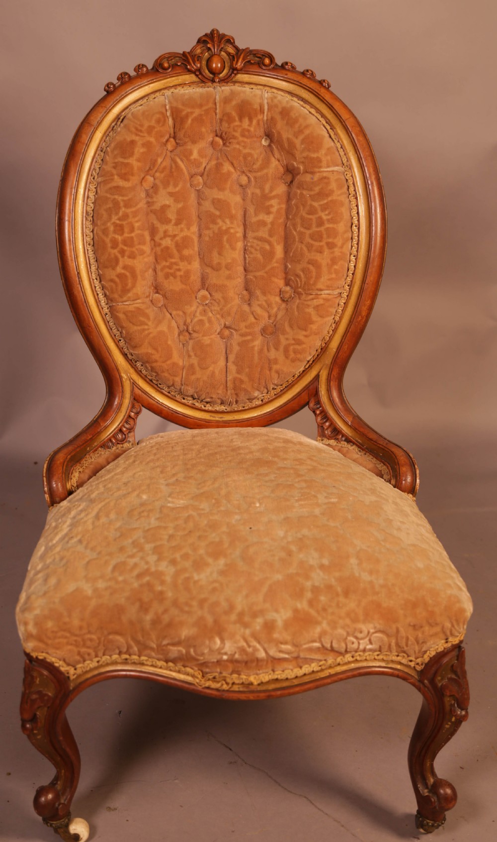 Superb set of High Victorian Walnut Chairs with Gold highlights View XI