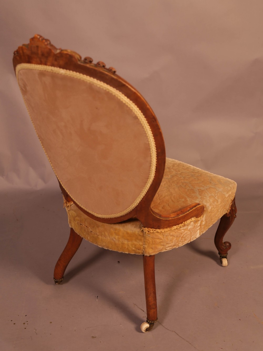 Superb set of High Victorian Walnut Chairs with Gold highlights View XIII