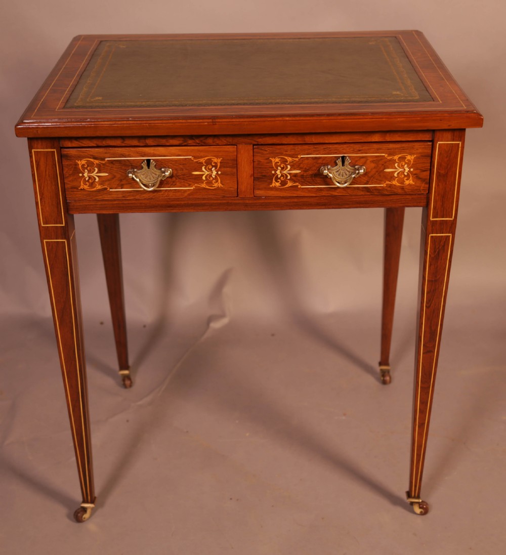 A Small Ladies Writing Table in Rosewood