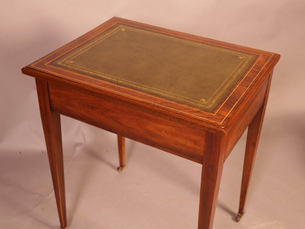 A Small Ladies Writing Table in Rosewood View V