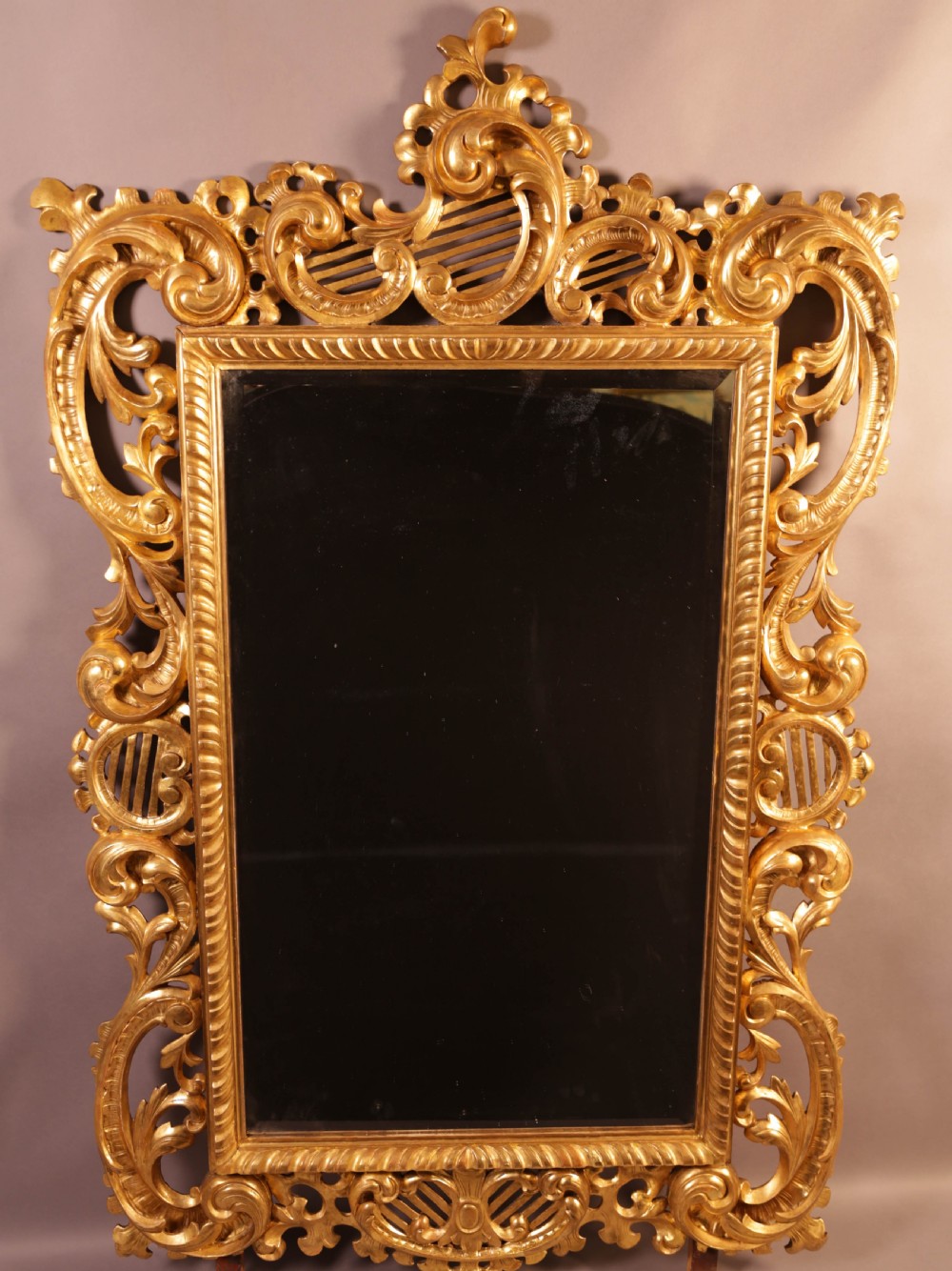 Very Good 5 feet 7 inches Large 19th century Carved Wood Mirror large