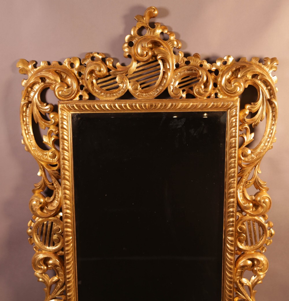Very Good 5 feet 7 inches Large 19th century Carved Wood Mirror large View III