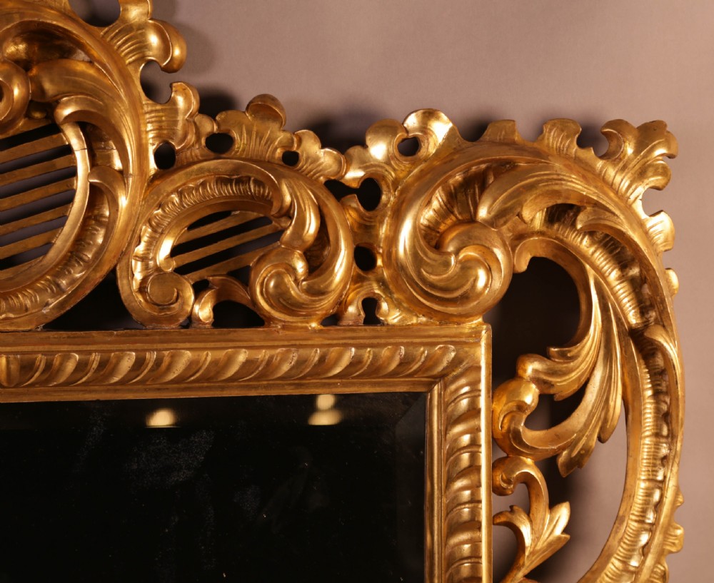 Very Good 5 feet 7 inches Large 19th century Carved Wood Mirror large View X