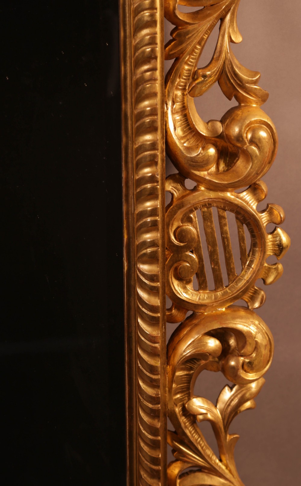 Very Good 5 feet 7 inches Large 19th century Carved Wood Mirror large View XI