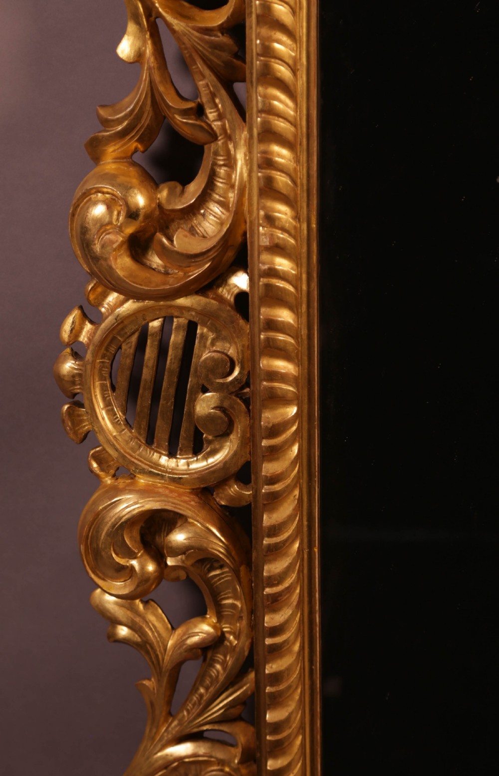 Very Good 5 feet 7 inches Large 19th century Carved Wood Mirror large View XII