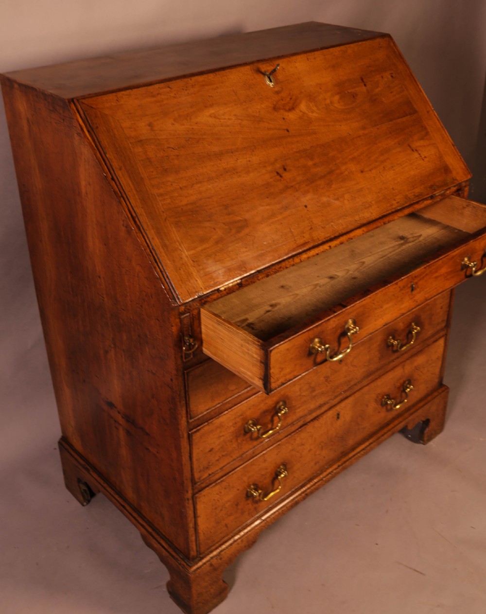 Georgian Bureau in English Walnut View VII