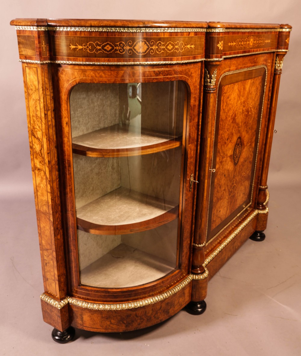 A Superb Victorian Burr Walnut Credenza View II