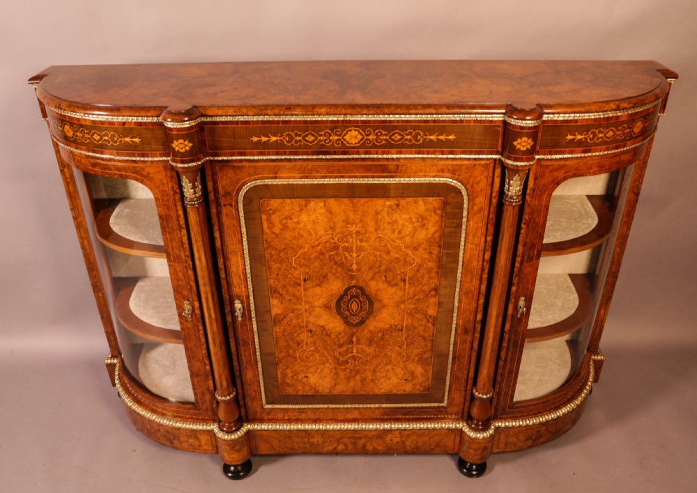 A Superb Victorian Burr Walnut Credenza View IV