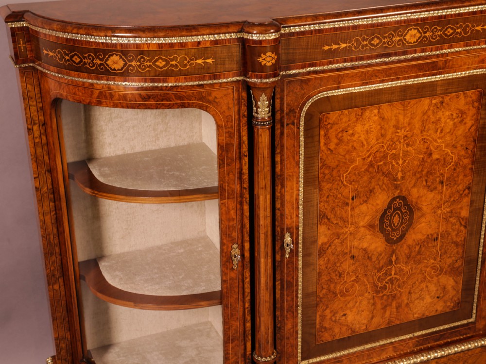 A Superb Victorian Burr Walnut Credenza View VII