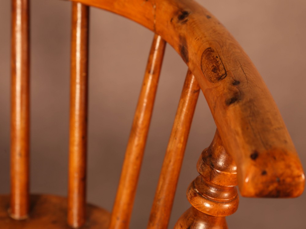 A Rare Childs Windsor Chair in Yew Wood View XIII