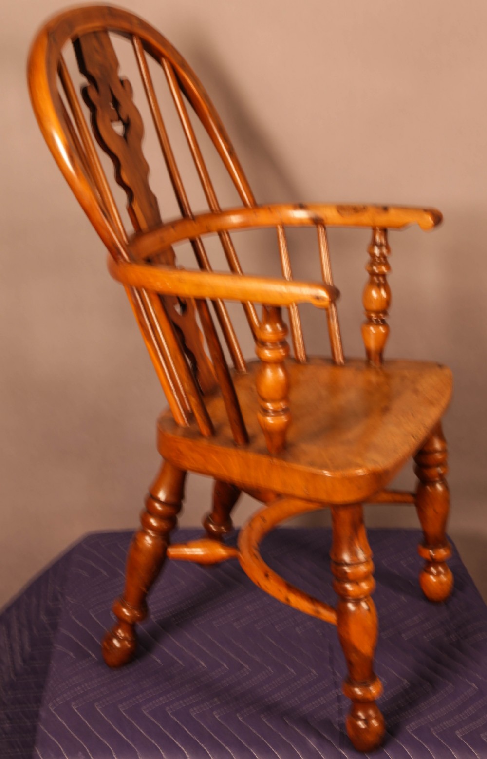 A Rare Childs Windsor Chair in Yew Wood View XV