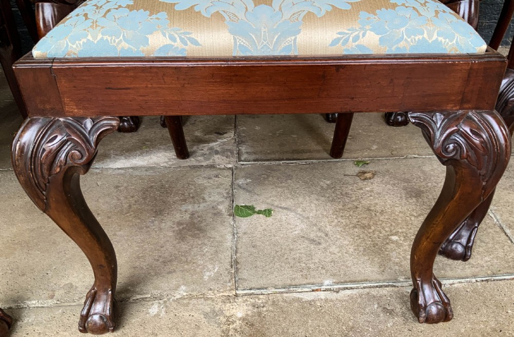 A Quality Set of 8 Chippendale style Dining Chairs Victorian View IX