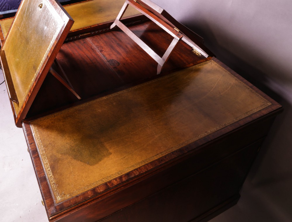 Rare early 19th century Partners Desk Mahogany View IV
