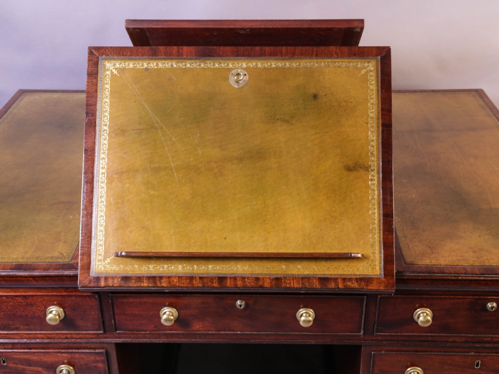Rare early 19th century Partners Desk Mahogany View VI