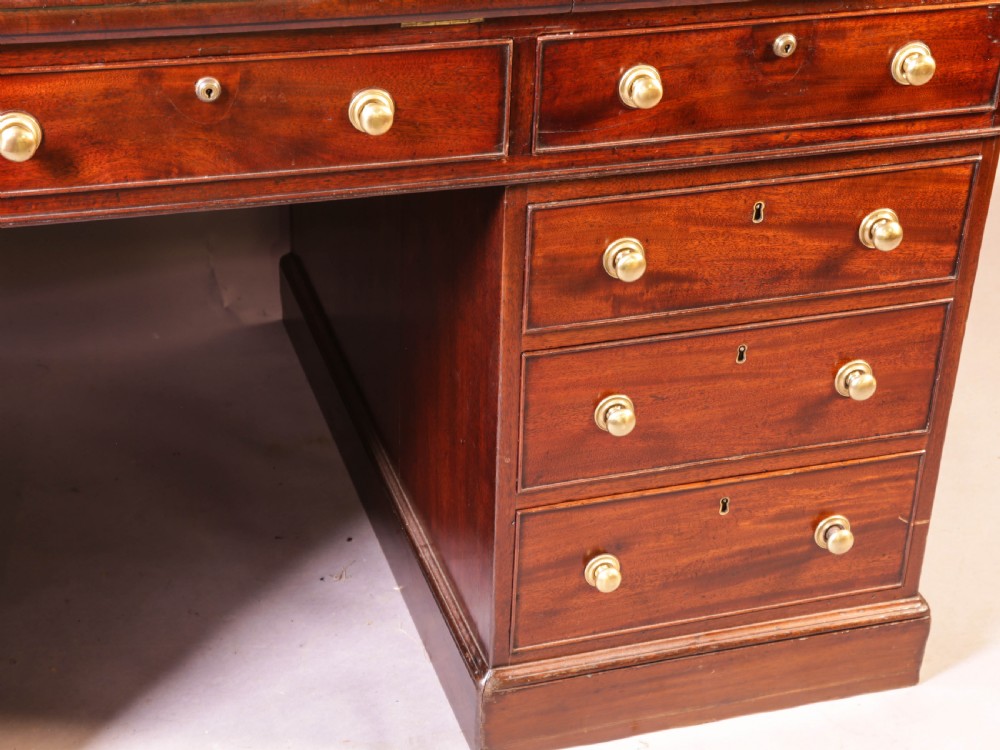Rare early 19th century Partners Desk Mahogany View XII