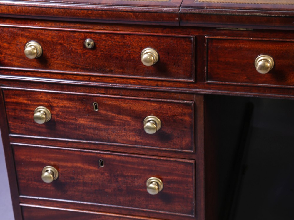 Rare early 19th century Partners Desk Mahogany View XIV