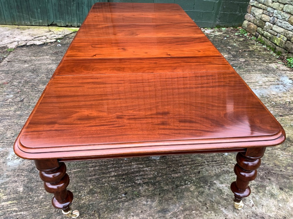 Very Large Victorian Mahogany Extending Dining Table View II