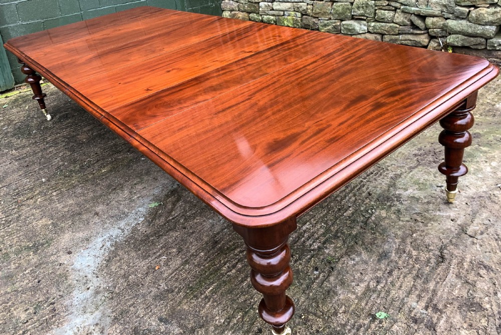Very Large Victorian Mahogany Extending Dining Table View III