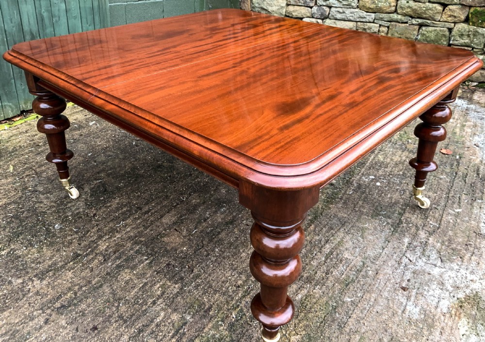 Very Large Victorian Mahogany Extending Dining Table View VI