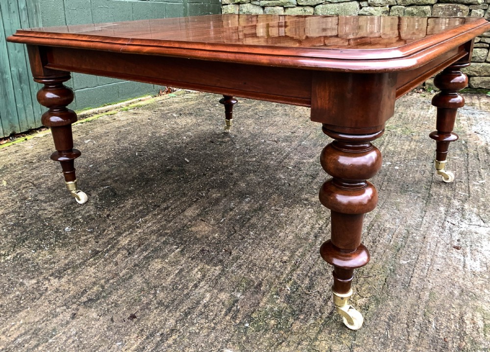 Very Large Victorian Mahogany Extending Dining Table View VII